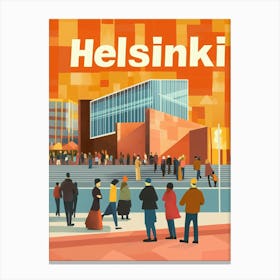 Aihrgdesign A 1970s Inspired Travel Poster For Helsinki Depic 3ef06e9b Ef7c 40b1 B4a0 8b211f02cb33 2 Canvas Print