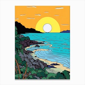 Minimal Design Style Of Seychelles 1 Canvas Print