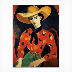 Matisse Inspired Fashion Cowgirl 2 Canvas Print