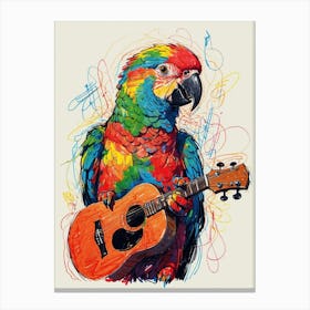 Parrot Playing Guitar Canvas Print Canvas Print