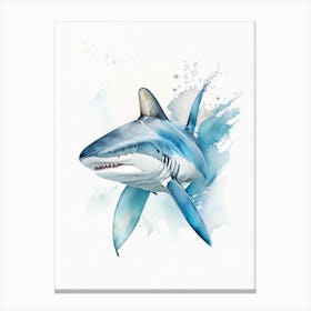 Spiny Dogfish 2 Shark Watercolour Canvas Print