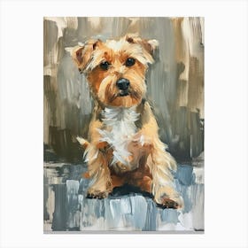 Dandie Dinmont Terrier Acrylic Painting 2 Canvas Print