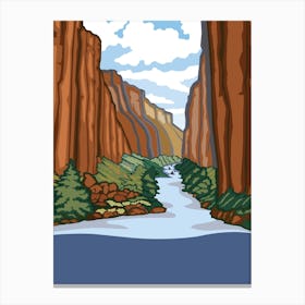 Idaho Travel Poster Landscape Canvas Print