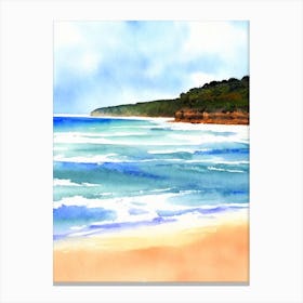Bateau Bay Beach 3, Australia Watercolour Canvas Print