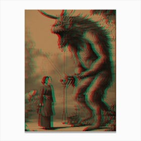 Monster And A Girl 1 Canvas Print