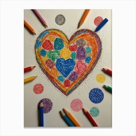 Heart Shaped Drawing Canvas Print