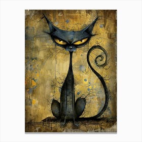 Cat With Yellow Eyes Canvas Print