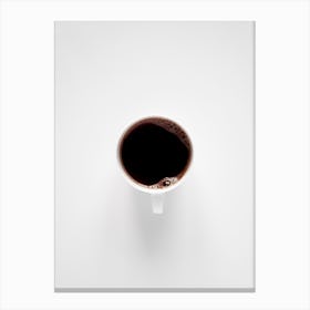 Back Coffee Loves White Minimalism Canvas Print