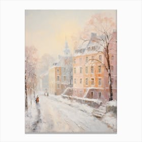 Dreamy Winter Painting Copenhagen Denmark 3 Canvas Print