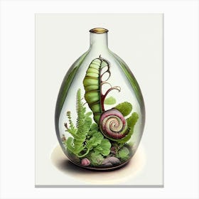 Glass Snail  Botanical Canvas Print