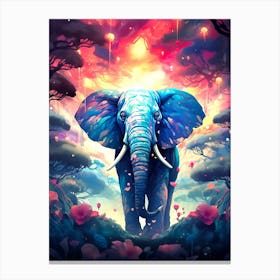 Elephant In The Forest Canvas Print