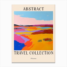 Abstract Travel Collection Poster Botswana 2 Canvas Print