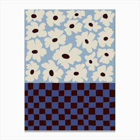 Flowers _checkerboard Canvas Print
