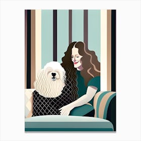 Dogandwomancuddles2 Canvas Print