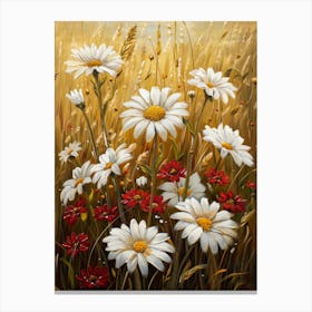 Daisies In The Field Canvas Print