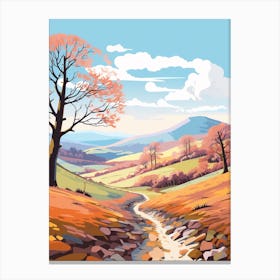 Brecon Beacons National Park Wales 2 Hike Illustration Canvas Print