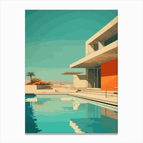 Newport Beach California Mediterranean Style Illustration 1 Canvas Print