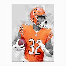 David Montgomery Chicago Bears Canvas Print