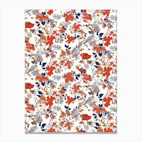 Flower Luxe London Fabrics Floral Pattern 6 Canvas Print