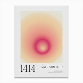 Angel Number 1414 Inner Strength Canvas Print