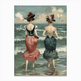 Two Women On The Beach 1 Canvas Print