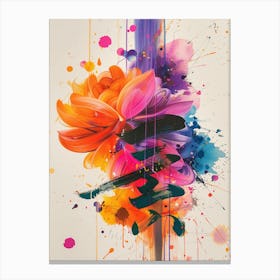 Abstract Flower Painting 8 Canvas Print