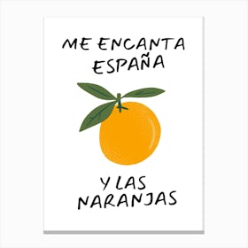 Spain and oranges Canvas Print