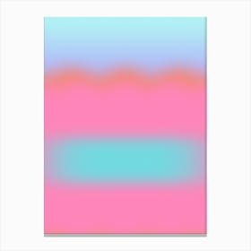 Playful Gradient Pink And Blue Aura Canvas Print