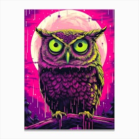 Owl Retro Canvas Print