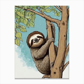 Sloth In The Tree Canvas Print