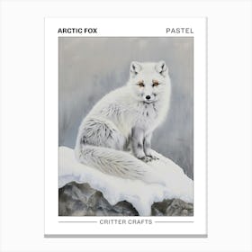 Arctic Fox Pastel Watercolour 2 Poster Toile