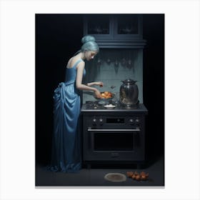 In The Kitchen Canvas Print
