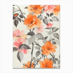 Orange Roses Canvas Print