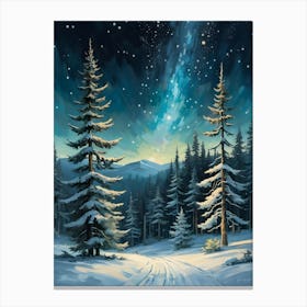 Snowy Forest Canvas Print