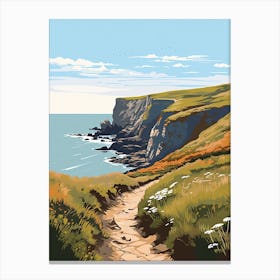 Pembrokeshire Coast Path Wales 3 Hiking Trail Landscape Canvas Print
