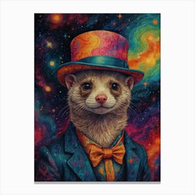 Ferret In Space Canvas Print