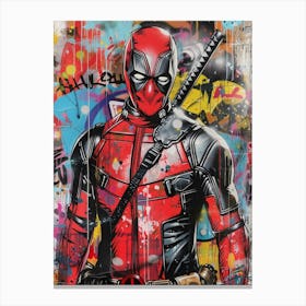 Deadpool Abstract Canvas Print