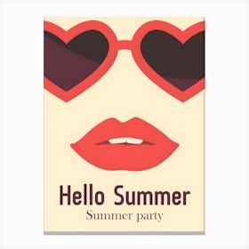 Hello Summer Summer Party Canvas Print