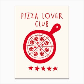 Pizza Lover Typography Canvas Print