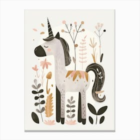 Charming Nursery Kids Animals Unicorn 3 Canvas Print