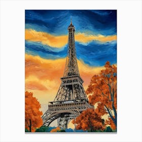 Paris Eiffel Tower 3 Canvas Print