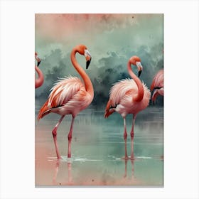 Flamingos Canvas Print