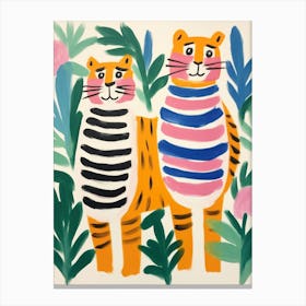 Colourful Kids Animal Art Tiger 3 Canvas Print