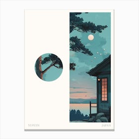 Yufuin Japan 3 Cut Out Travel Poster Canvas Print