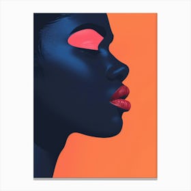 Face Of A Black Woman Canvas Print