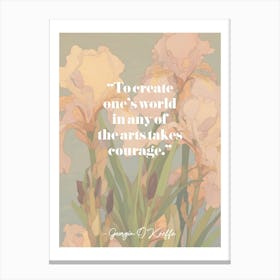 Artist Quote O Keefe Canvas Print