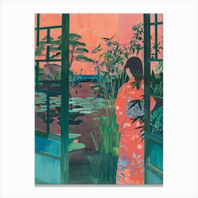 In The Garden Katsura Imperial Villa Japan 3 Canvas Print