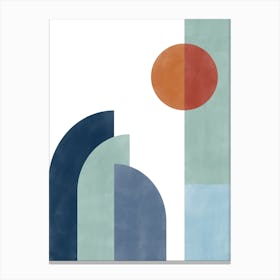 Arch and Circles Mid Century No.2 Canvas Print