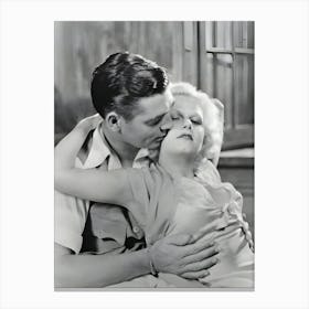 American Actors Clark Gable As Dennis Carson And Jean Harlow Canvas Print