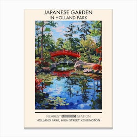 Japanese Garden In Holland Park London Parks Garden 4 Canvas Print